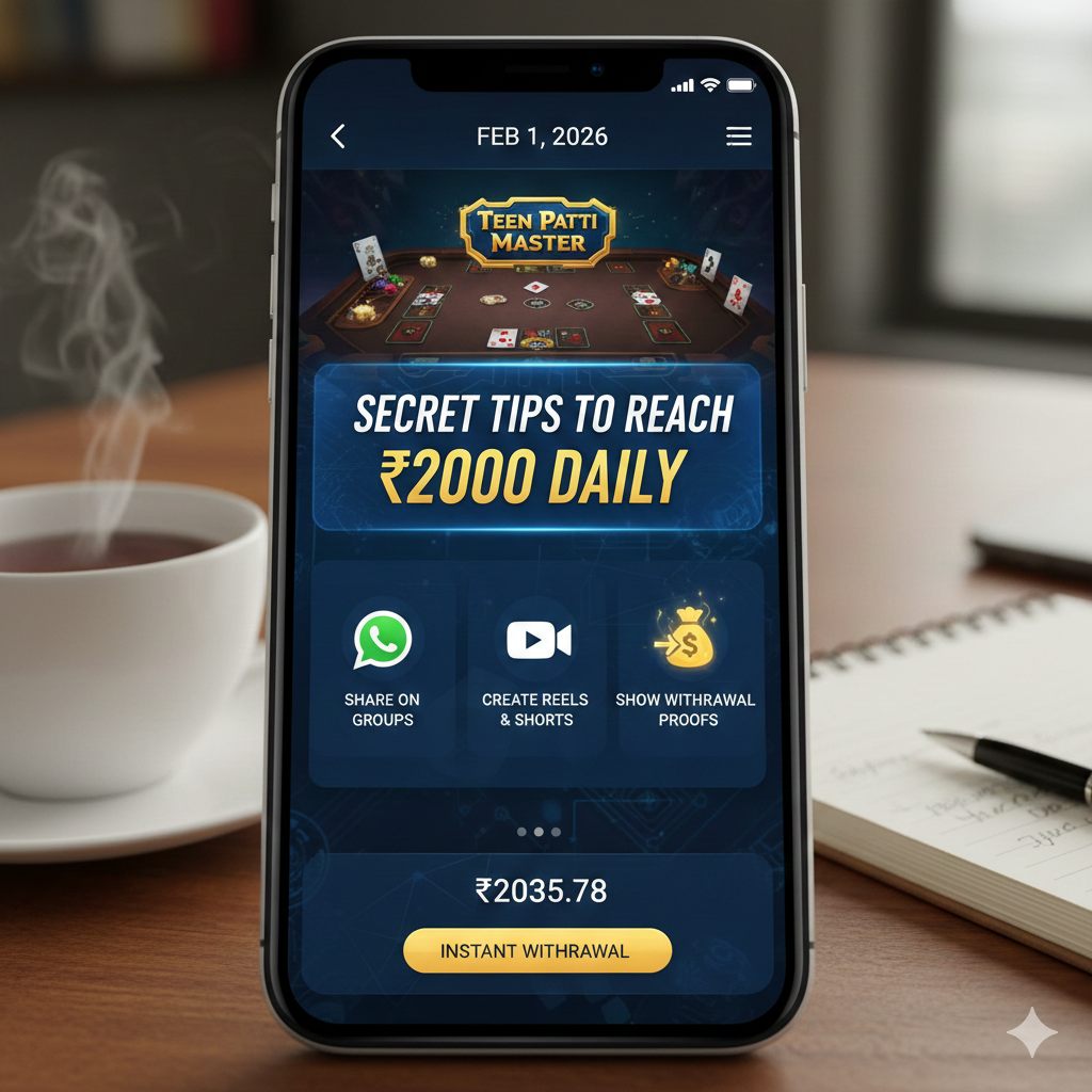 Teen Patti Master Agent Guide 2026: Earn ₹2000 Daily Without Investment